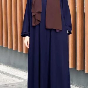 Chocolaty Candy Cuff Double Pocket Zip Abaya