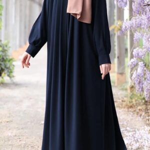 Mehrab Long Cuff With Belt Georgette Abaya