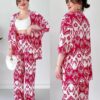 chic ikat print 3 piece set stylish womens 3