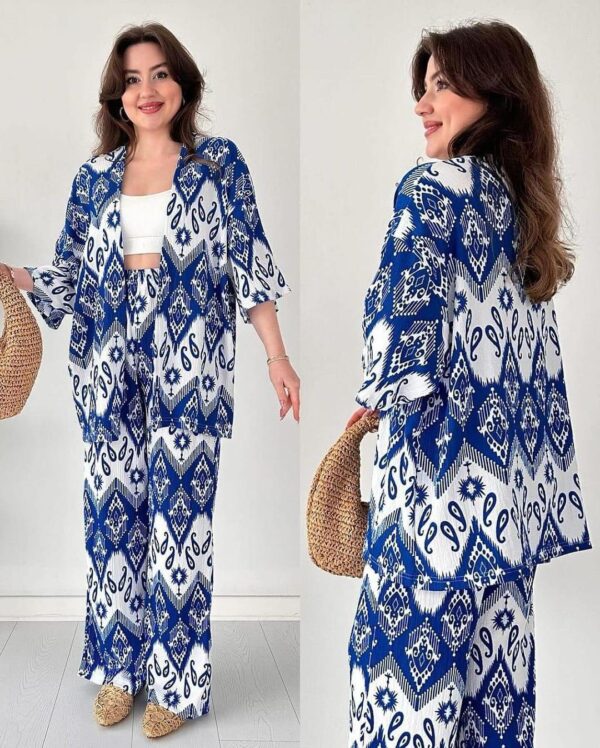 chic ikat print 3 piece set stylish womens 4