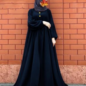 Marble Buttons Georgette Abaya