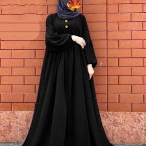 Marble Buttons Georgette Abaya