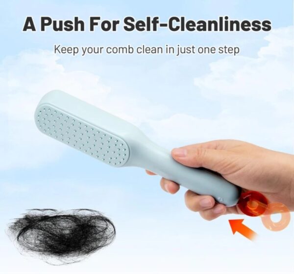 Self cleaning hair comb ()