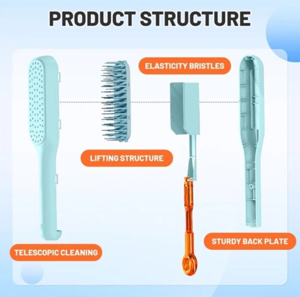 Self cleaning hair comb ()