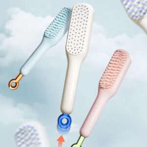 Self cleaning hair comb