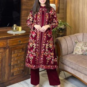 Front Full Heavy Embroidered Gown