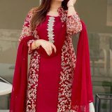 Front Fully Embroidered Gown With Inner