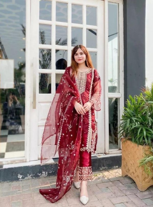 Jhal Embroidered 3-Piece