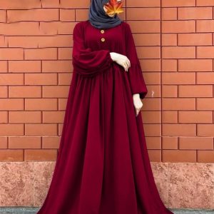 Marble Buttons Georgette Abaya