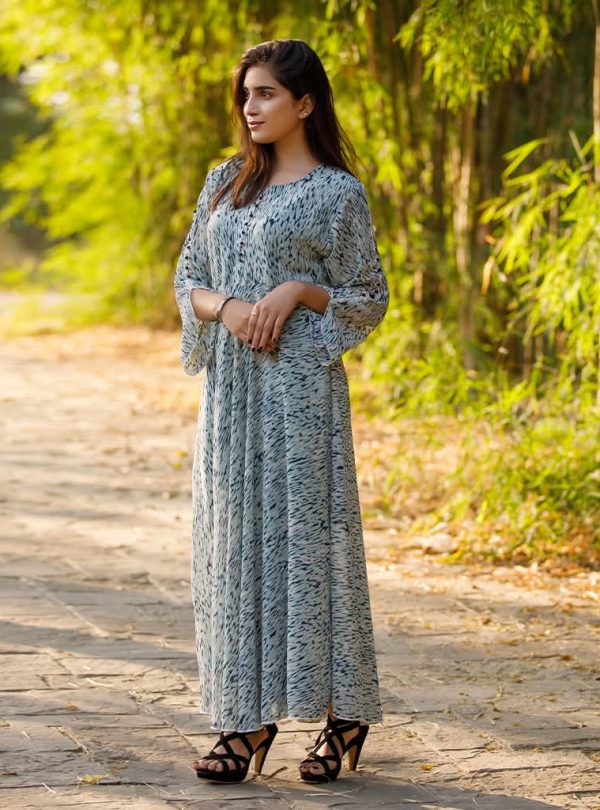 Imported Shaffon Printed Maxi Dress