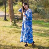 Imported Shaffon Printed Maxi Dress for Women - Elegant Chiffon Collection