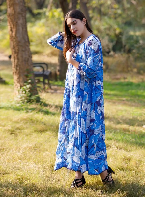 Imported Shaffon Printed Maxi Dress for Women - Elegant Chiffon Collection