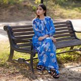 Imported Shaffon Printed Maxi Dress for Women - Elegant Chiffon Collection