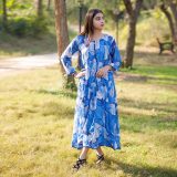 Imported Shaffon Printed Maxi Dress for Women - Elegant Chiffon Collection